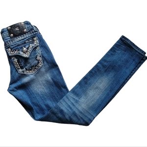 Miss Me Signature Skinny Med Wash Medium Rise Jeans